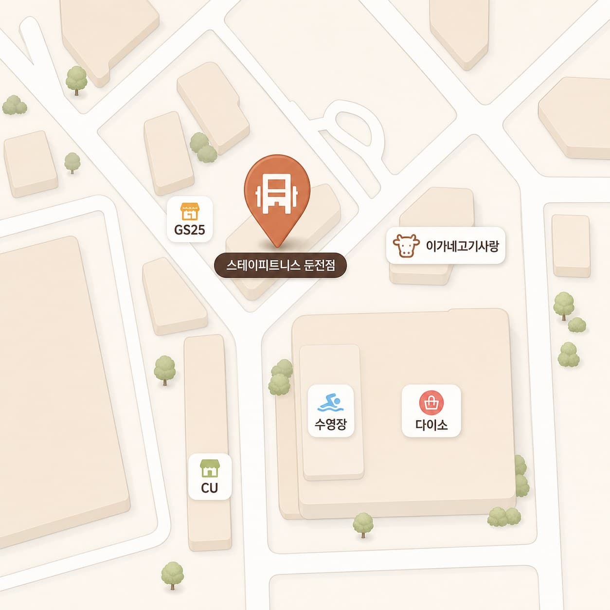 둔전점 위치 지도